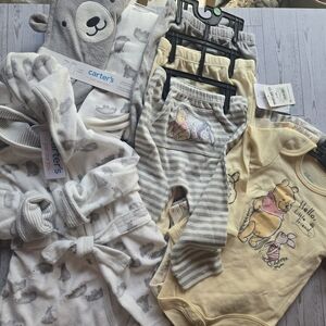 Carter's Bear and Disney Winnie the Pooh Matching Sets - Gray and Yellow